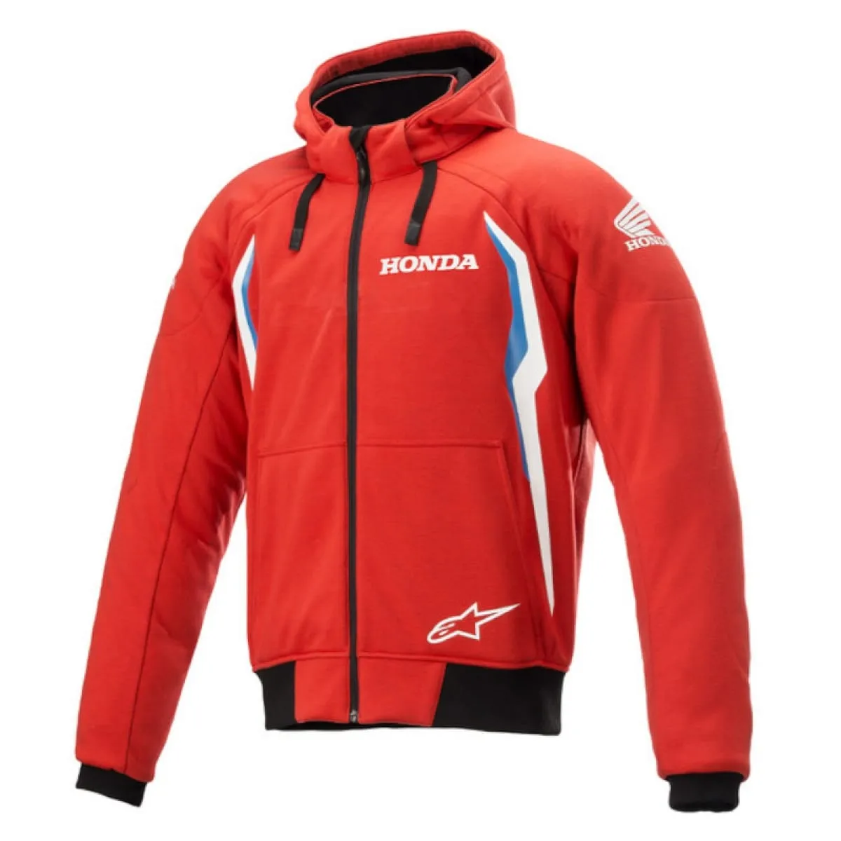 Sweat Alpinestars Honda Chrome V2 Sport Rouge Bleu - Blouson Moto Textile